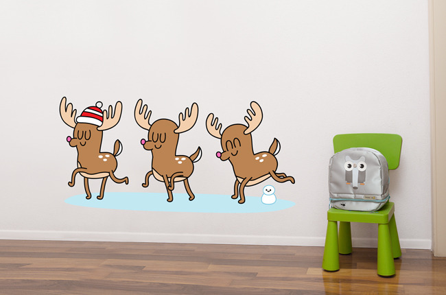 REINDEERS WALL DECAL