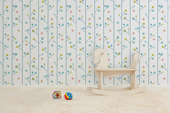 BLOSSOM STEM WALLPAPER - WALL &PAPER